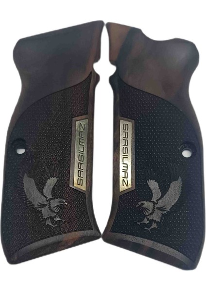 Sarsılmaz Kılınç 2000 Mega, Liğht, Ar 24, P8L, P8S Uyumlu Ahşap Lazer Işlemeli Kabze