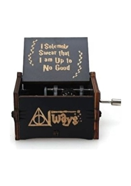 Harry Potter Always Müzik Kutusu Ahşap Işlemeli + Hediye Paketi