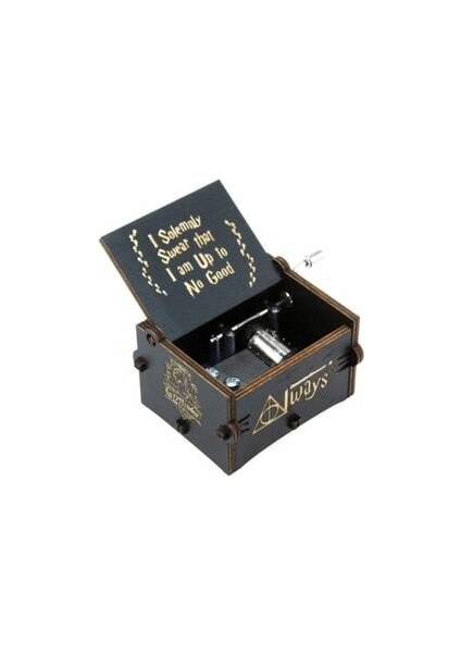 Harry Potter Always Müzik Kutusu Ahşap Işlemeli + Hediye Paketi