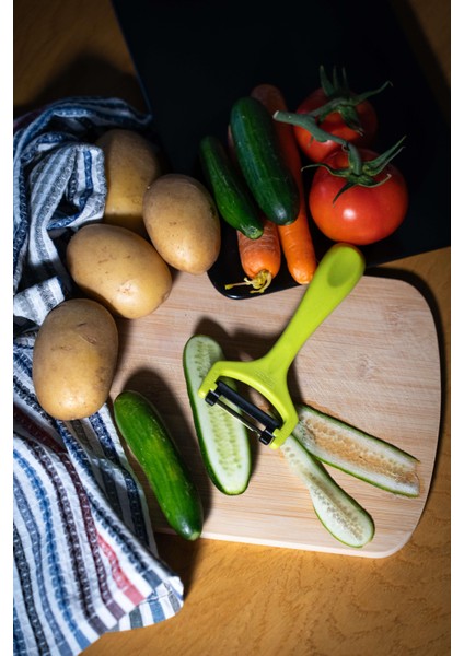 Simli Fıstık Yeşili Sapan Soyacak – Paslanmaz Alman Çeliği, Ergonomik Sap, Yüksek Keskinlik