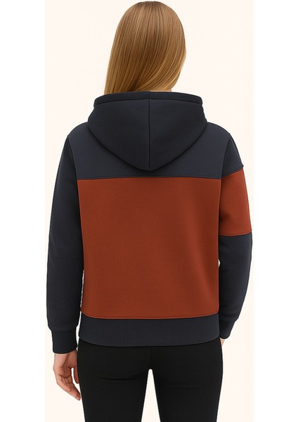 Kapşonlu Fermuarlı Sweatshirt Castor