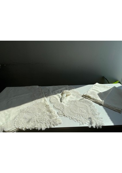 Kelebek Model krem Gardenya Keten 12 Kişilik 26 Parça Yemek Takımı fırsatları