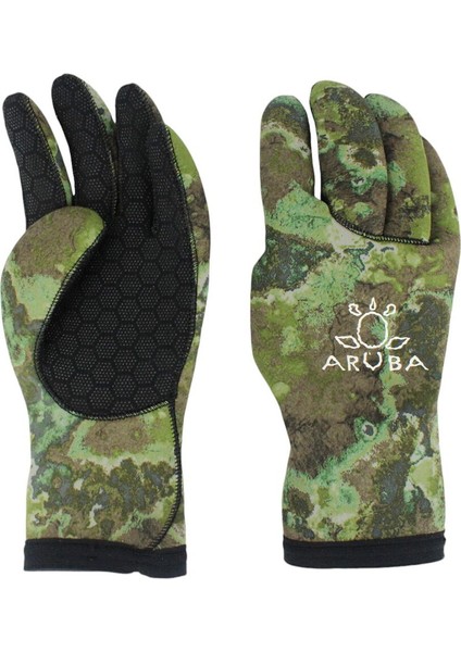 Neopren 3mm Dalış Eldiveni Camo Green Xxl
