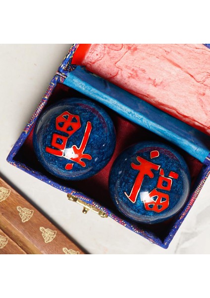 Good Fortune Temalı Mavi Zen Meditasyon Baoding Topu fiyatları