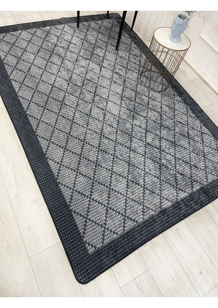 Gri Jüt Sisal Görünüm Bordürlü Kaymaz Taban Yolluk Halı modelleri