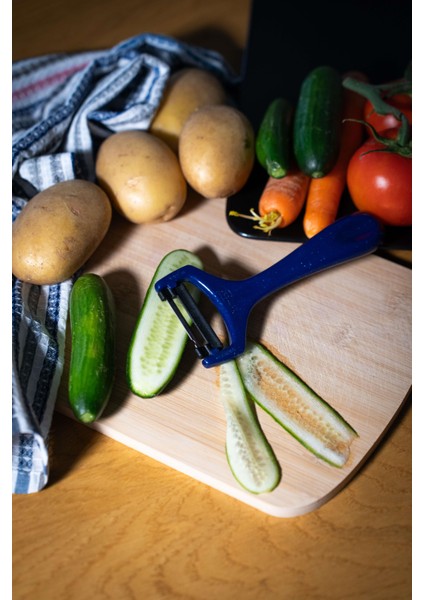 Simli Mavi Sapan Soyacak – Paslanmaz Alman Çeliği, Ergonomik Sap, Yüksek Keskinlik