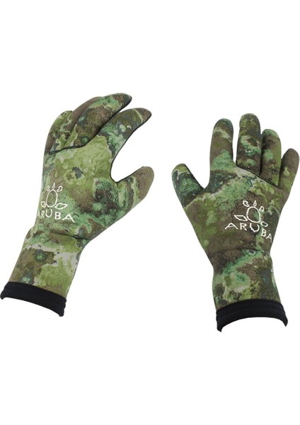 Neopren 3mm Dalış Eldiveni Camo Green S