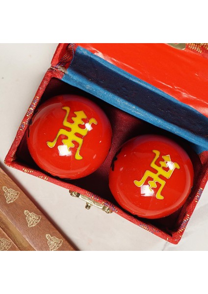 Longevity Temalı Kırmızı Zen Meditasyon Baoding Topu fiyatları