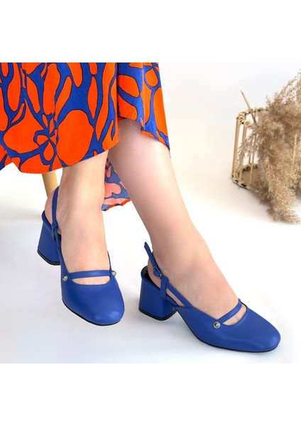 Mavi Cilt Topuklu Ayakkabı fırsatları