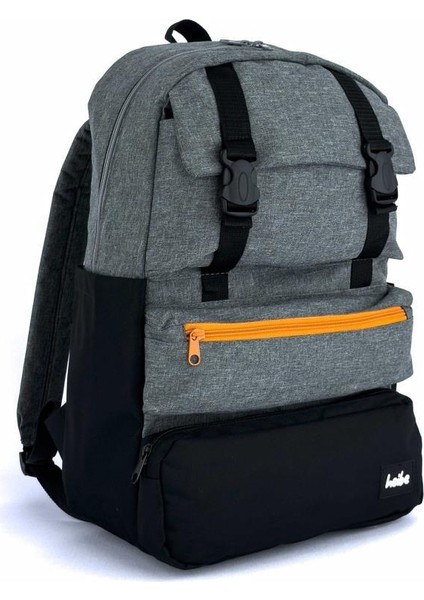 Trend Okul Sırt Çantası (Laptop Bölmeli) Antrasit- Siyah 1154