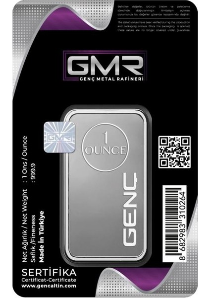 Rimagold Gmr 1 Ons Gümüş Külçe fiyatları