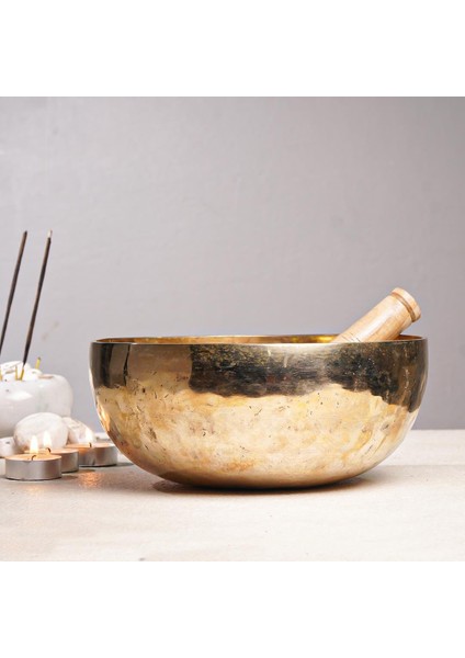 23 cm El Yapımı Tibet Kasesi