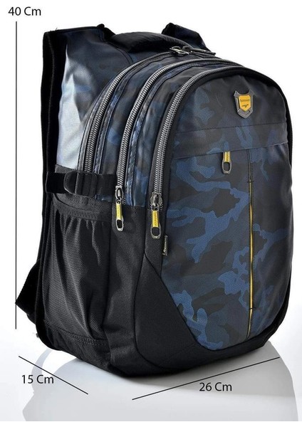 2235 Mavi Kamuflaj Desenli Okul Sırt Çantası indirimleri