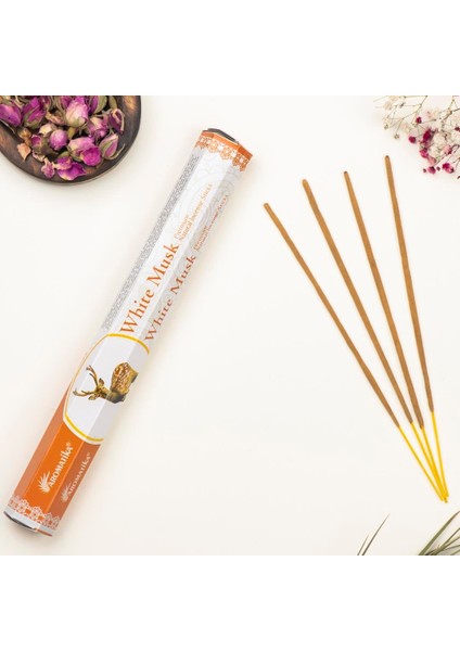 Beyaz Musk Aromalı Premium Çubuk Tütsü