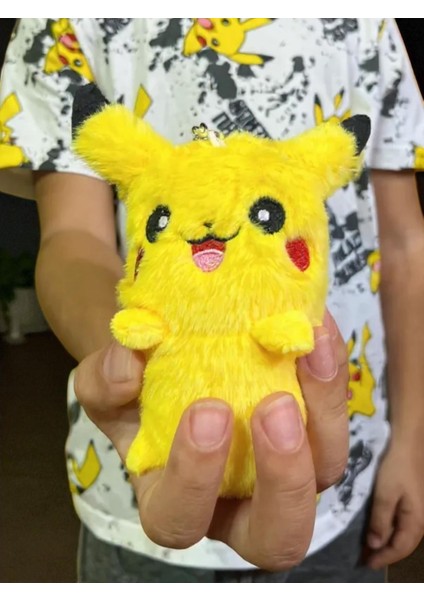 Pikachu Figürlü Peluş Anahtarlık 10-12 cm