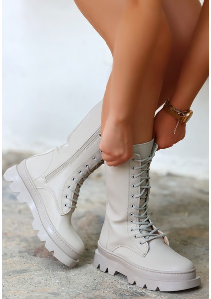 Bej Cilt Bağcıklı Postal modelleri