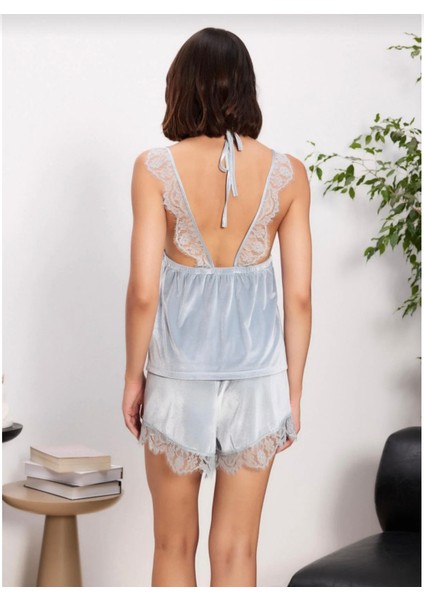 Kadife Saten 3'lü Kadın Pijama Takımı - 2845 fırsatları