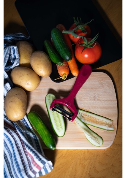 Simli Mor Sapan Soyacak – Paslanmaz Alman Çeliği, Ergonomik Sap, Yüksek Keskinlik