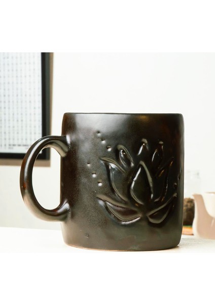 Shakti Lotus Black El Yapımı Kupa Bardak