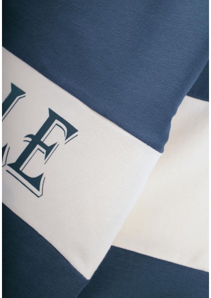 Polo Yaka Baskılı Sweatshirt 4-12 Yaş Lacivert modelleri