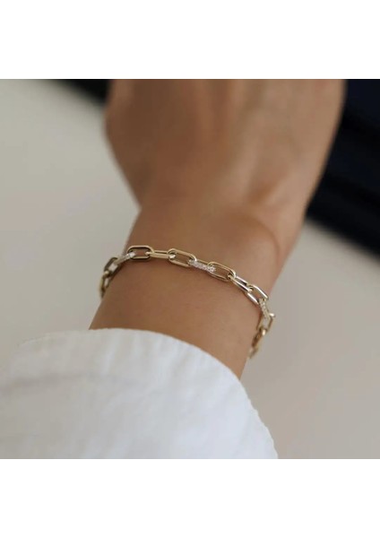 Taşlı Ince Ataş Altın Bileklik fiyatları