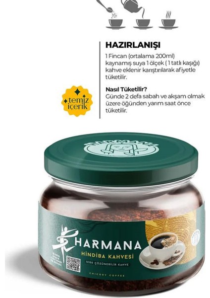 Harmena Hindiba Kahvesi 1 Aylık - (60 Kullanım) Net 150GR fiyatları
