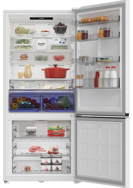 283613 Eb Alttan Donduruculu Buzdolabı Beyaz