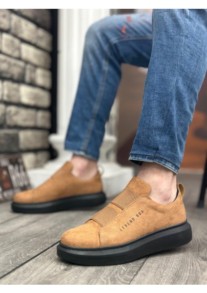 ET0307 Kalın Süet Yüksek Taban Çift Bant Taba Siyah Erkek Ayakkabı fiyatları