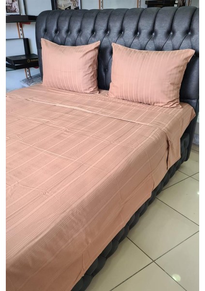 Satin Kinox Armürlü Çift Kişilik Nevresim Takımı Kahverengi fiyatları