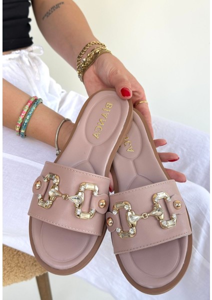 Pudra Cilt Tokalı Terlik