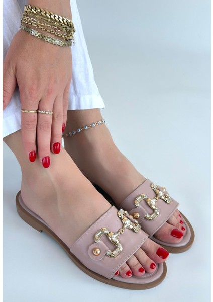 Pudra Cilt Tokalı Terlik modelleri