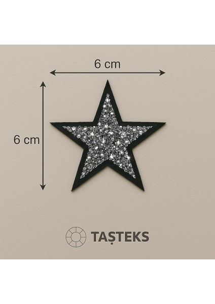 Taşlı Ütülenebilen Veya Sticker Olarak Kullanılabilen Yıldız Modeli