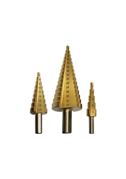 3'lü Hss Kademeli Matkap Ucu Seti