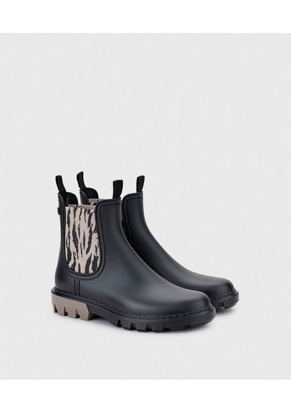 W10333 Rock Black Zebra Siyah Kadın Yağmur Botu fiyatları