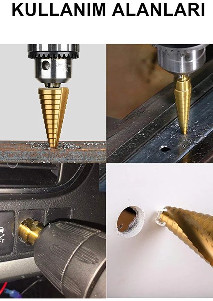 3'lü Hss Kademeli Matkap Ucu Seti