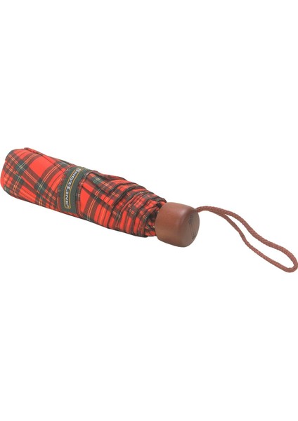 Lüx Şemsiye Kırmızı Ekose Desen