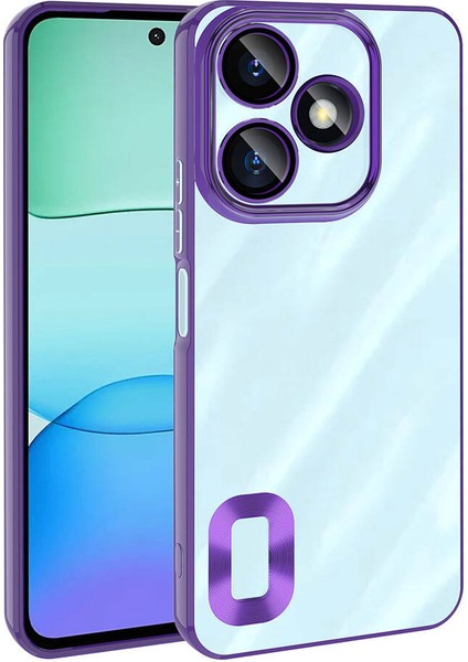 Xiaomi Redmi 13 4g Uyumlu Kılıf Logo Gösteren Kamera Korumalı Silikon Lila modelleri