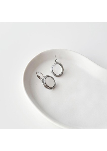 Alvin Grey Çelik Küpe