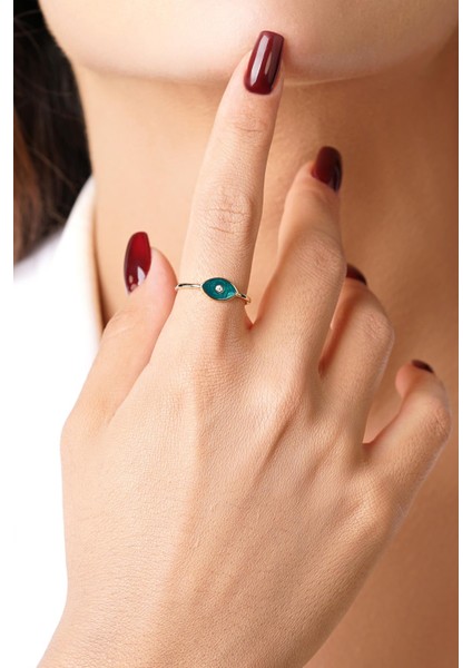 14 Ayar Altın Taşlı Sedefli Yüzük indirimleri