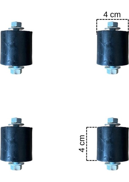 Klima Titreşim Önleyici Vibrasyon Konsol Takozu 4 cm x 4 cm