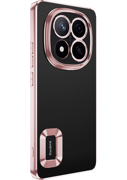 Xiaomi Redmi Note 14 Pro 5g Uyumlu Kılıf Logo Gösteren Kamera Korumalı Silikon Bronz