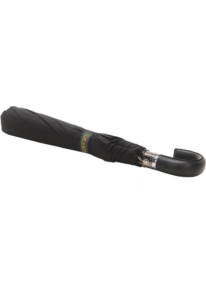 Baston Saplı Lüx Şemsiye Yarı Otomatik Siyah