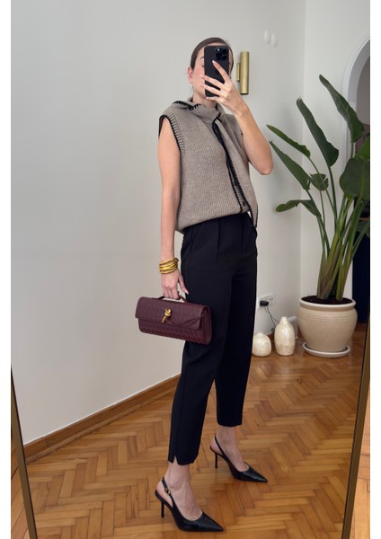 Premium Pens Detay Kumaş Havuç Pantolon- Siyah fiyatları