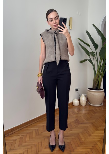 Premium Pens Detay Kumaş Havuç Pantolon- Siyah fırsatları