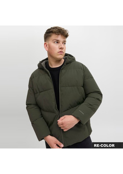 Büyük Beden Kapüsonlu Puffer Ceket - Global fırsatları