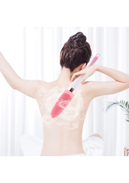 360° Dönebilen Pilli Titreşimli Kauçuk Duş Masaj Fırçası Rahatlatıcı