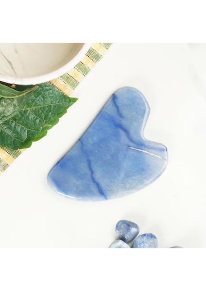 Mavi Akik Gua Sha Doğal Taş Masaj Aleti fiyatları
