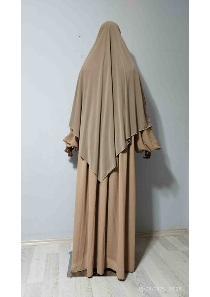 Maksi Boy Sandy Sufle Khimar Hazır Hijab Eşarp fiyatları