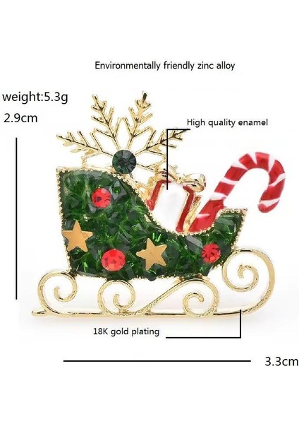 Yılbaşı Noel Hediye Arabası Broş Yaka Iğnesi modelleri