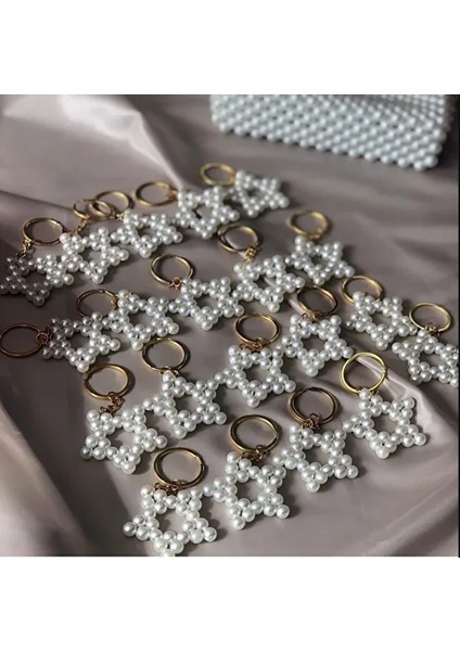30 Adet Anahtarlık Inci Yıldız- 30 Adet 8 mm (Sadece Anahtarlıktır)